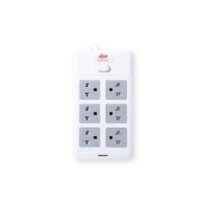 Ổ cắm điện 6 phích - có công tắc an toàn (loại nhỏ - dây 5m)