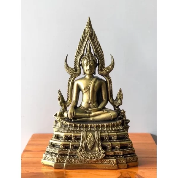 Đức Phật Chinraj - 5 inch - Màu vàng đồng - Ảnh 4