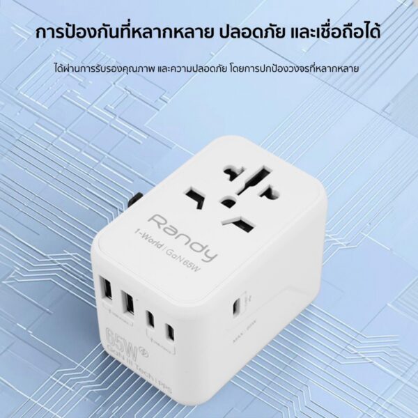 Bộ ổ điện chuyển đổi nguồn điện GaN65W - Ảnh 3