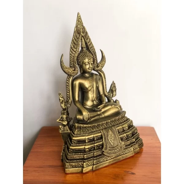 Đức Phật Chinraj - 5 inch - Màu vàng đồng - Ảnh 2