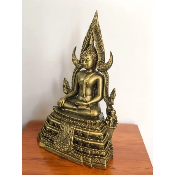 Đức Phật Chinraj - 5 inch - Màu vàng đồng - Ảnh 3