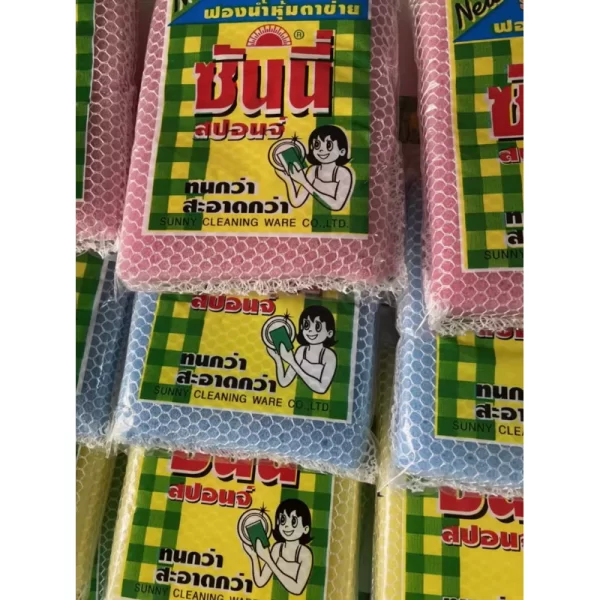 [Sunny Sponge] Miếng rửa bát bọt biển - Nhiều màu sắc (Combo 24 miếng) - Ảnh 2