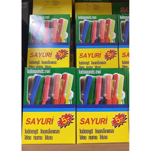 [Sayuri] Dao cạo nhiều màu sắc - Vỏ trong suốt (32 dao cạo / hộp)