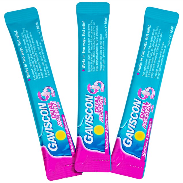 Gaviscon Dual Action Peppermint Liquid – Reckitt Benckiser – Giảm ợ nóng, trào ngược và khó tiêu – Dạng gói tiện lợi - Ảnh 2