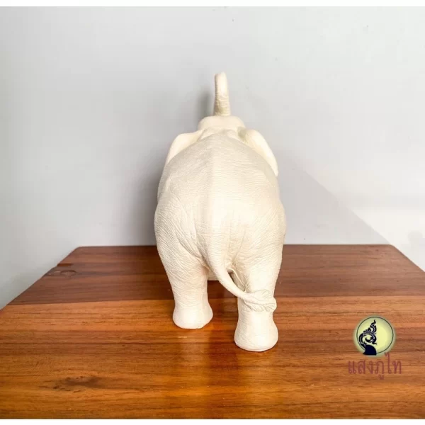 Tượng voi trắng Elephant Holding Trunk - Dáng vương vòi ăn mừng - Ảnh 5