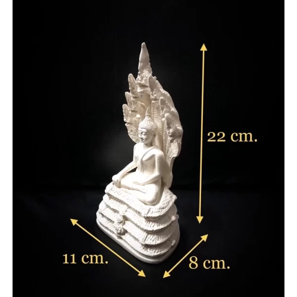 Tượng Phật Pang Naga - 3 inch - màu trắng ngà - Ảnh 3