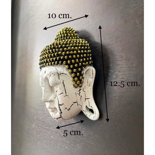 Mặt Nạ Phật Treo Tường – Phong cách Thiền Tịnh – Resin Sơn Giả Cổ – Kích thước 10×12.5×5 cm - Ảnh 3
