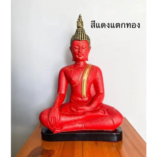 Tượng Phật Thích Ca  – Màu Sơn Giả Cổ – Nghệ Thuật Sukhothai – Mặt Đế 9 Inch - Ảnh 9