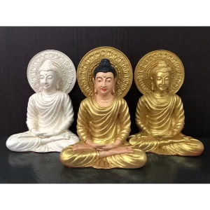 Tượng Phật Thích Ca – Phong Thái Thiền Định (Phật Tọa Đài Sen) – Màu Sơn Cổ – Kích Thước Nhỏ Gọn