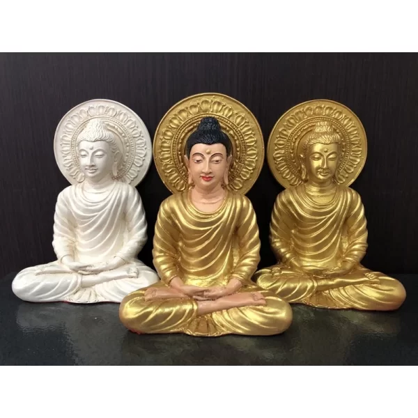 Tượng Phật Thích Ca – Phong Thái Thiền Định (Phật Tọa Đài Sen) – Màu Sơn Cổ – Kích Thước Nhỏ Gọn