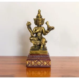 Tượng phật 4 mặt - Màu vàng cổ - 6 inch