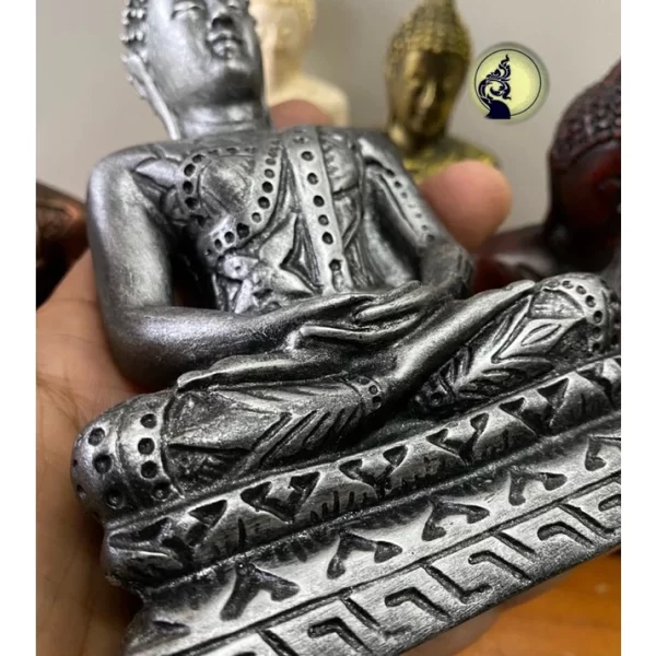 Tượng Phật Thiền Định – Phong Thái Tọa Thiền Trí Tuệ – Mặt Đế 3.5 Inch – Nghệ Thuật Tây Tạng – 5 Màu Lựa Chọn - Ảnh 3