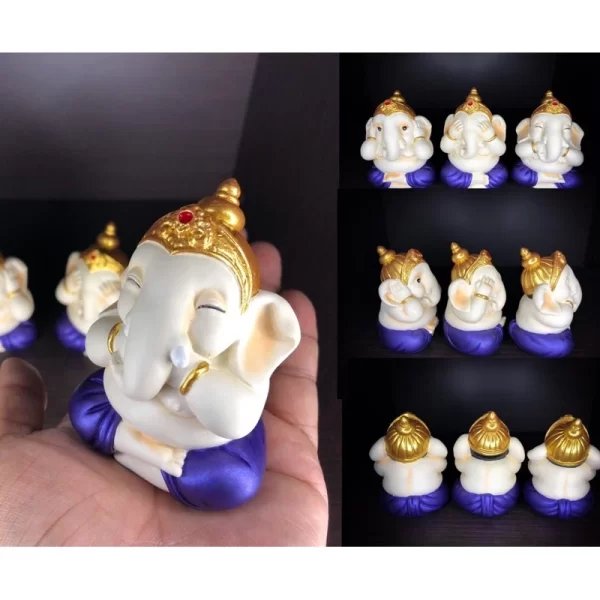 Tượng Phật Ganesha – Phong Thái Trí Tuệ – Bịt Tai, Mắt, Miệng – 7 Màu Ngày Sinh - Ảnh 4
