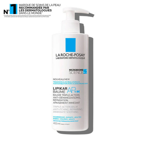Lipikar Baume AP+M – La Roche-Posay – Kem dưỡng làm dịu và phục hồi da khô cho trẻ sơ sinh, trẻ em và người lớn