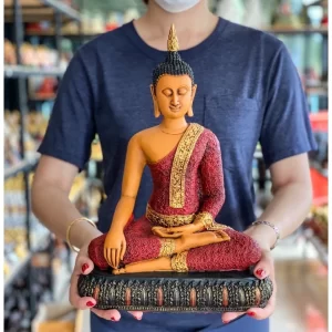 Tượng Phật Sukhothai – Phật Thích Ca Chiến Thắng Ma Vương – Sơn Giả Cổ – Mặt Đế 9 Inch