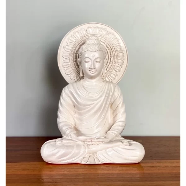 Tượng Phật Thích Ca – Phong Thái Thiền Định (Phật Tọa Đài Sen) – Màu Sơn Cổ – Kích Thước Nhỏ Gọn - Ảnh 2