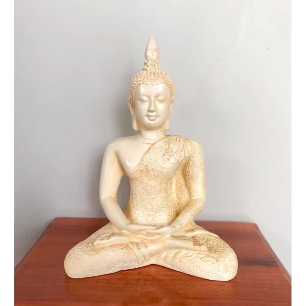 Tượng Phật Thích Ca – Phong Thái Thiền Định – Phật Bản Mệnh Thứ Năm – Màu Cổ – Mặt Đế 4 Inch - Ảnh 7