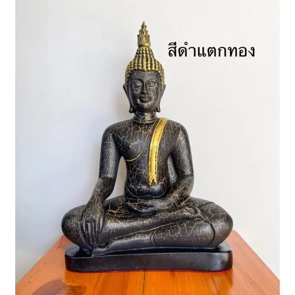 Tượng Phật Thích Ca  – Màu Sơn Giả Cổ – Nghệ Thuật Sukhothai – Mặt Đế 9 Inch - Ảnh 7