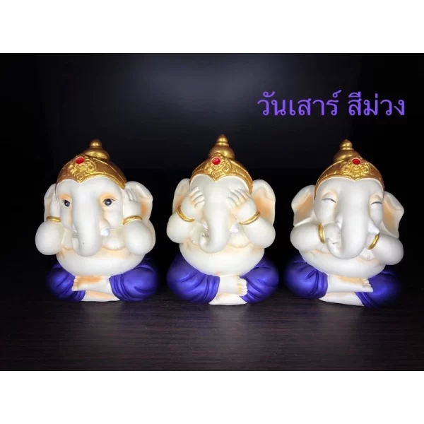 Tượng Phật Ganesha – Phong Thái Trí Tuệ – Bịt Tai, Mắt, Miệng – 7 Màu Ngày Sinh - Ảnh 10