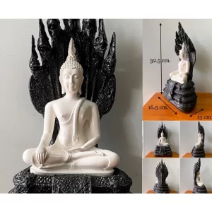 Tượng đức phật Sukhothai Nakporok - 5 inch - Trắng