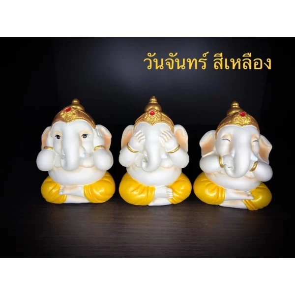 Tượng Phật Ganesha – Phong Thái Trí Tuệ – Bịt Tai, Mắt, Miệng – 7 Màu Ngày Sinh - Ảnh 5