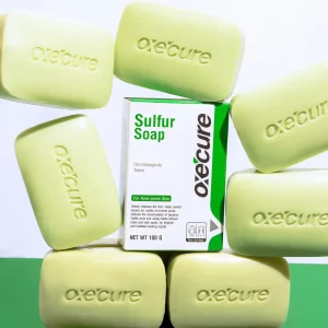 Oxecure Sulfur Soap – Oxecure – Xà phòng rửa mặt và cơ thể – Giảm mụn, kiểm soát dầu, làm sáng da-30g/100g