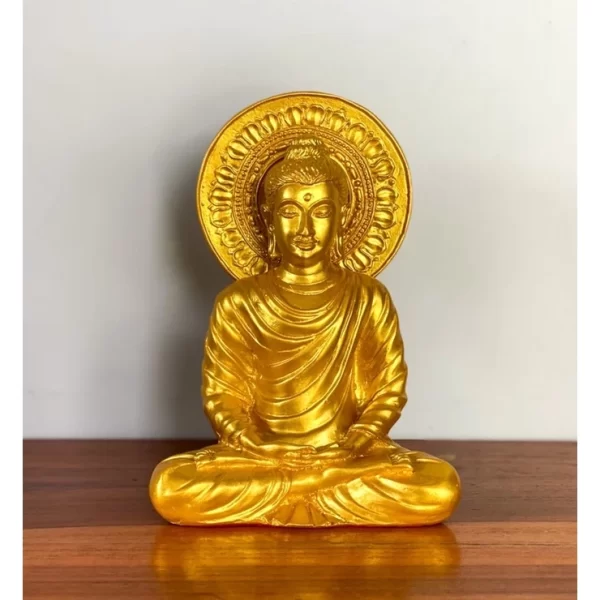 Tượng Phật Thích Ca – Phong Thái Thiền Định (Phật Tọa Đài Sen) – Màu Sơn Cổ – Kích Thước Nhỏ Gọn - Ảnh 3