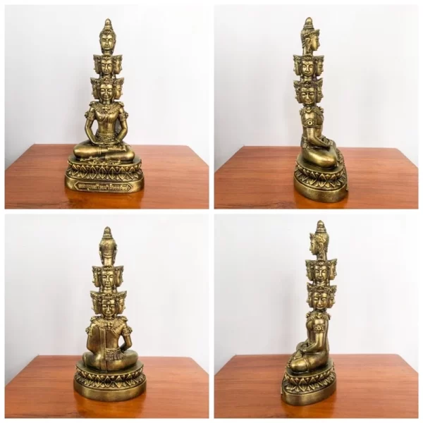 Tượng Phật Giao Tiến Phúc Tài – Mẫu Maha Setthi Navakot – Phiên Bản 3 Inch – Màu Cổ - Ảnh 5