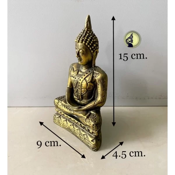 Tượng Phật Thiền Định – Phong Thái Tọa Thiền Trí Tuệ – Mặt Đế 3.5 Inch – Nghệ Thuật Tây Tạng – 5 Màu Lựa Chọn - Ảnh 4