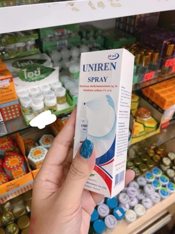 Chai Xịt Xoa Bóp Thái Lan UNIREN – Giảm Đau Nhanh, Phục Hồi Cơ Bắp