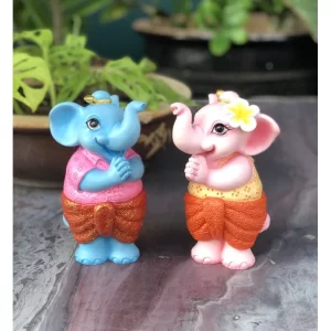 Tượng voi xin chào - Voi nam và voi nữ