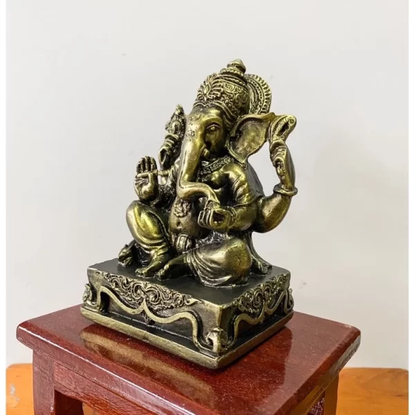 Tượng thần Ganesha Rinamochan – Phong cách Ấn Độ – Dáng giải nghiệp và xóa nợ – Bộ màu 3 vua - Ảnh 2
