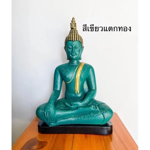 Tượng Phật Thích Ca  – Màu Sơn Giả Cổ – Nghệ Thuật Sukhothai – Mặt Đế 9 Inch - Ảnh 10
