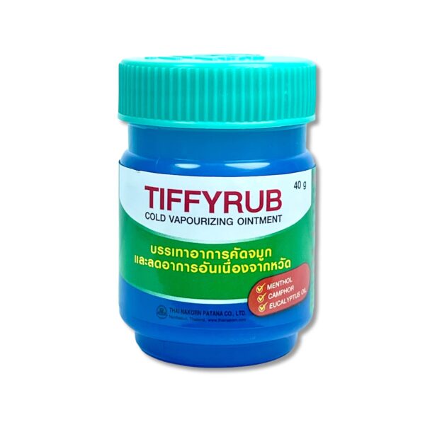 Tiffyrub Cold Vapourizing Ointment – Nakorn Patana – Dầu bôi giảm ho, nghẹt mũi, đau đầu