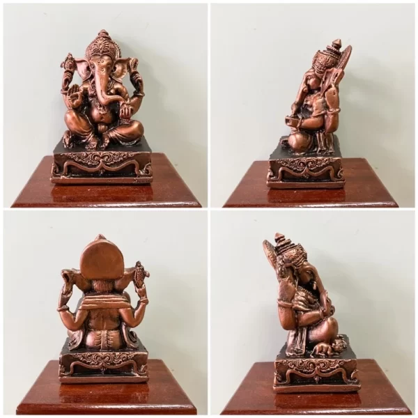 Tượng thần Ganesha Rinamochan – Phong cách Ấn Độ – Dáng giải nghiệp và xóa nợ – Bộ màu 3 vua - Ảnh 4