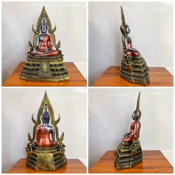 Tượng Phật Chinnarat – Tư thế Hàng Ma – Màu Tam Khánh – Kích thước 3” & 5” – Resin cao cấp - Ảnh 2