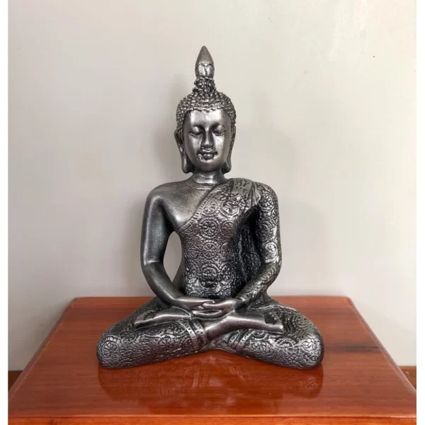 Tượng Phật Thích Ca – Phong Thái Thiền Định – Phật Bản Mệnh Thứ Năm – Màu Cổ – Mặt Đế 4 Inch - Ảnh 9