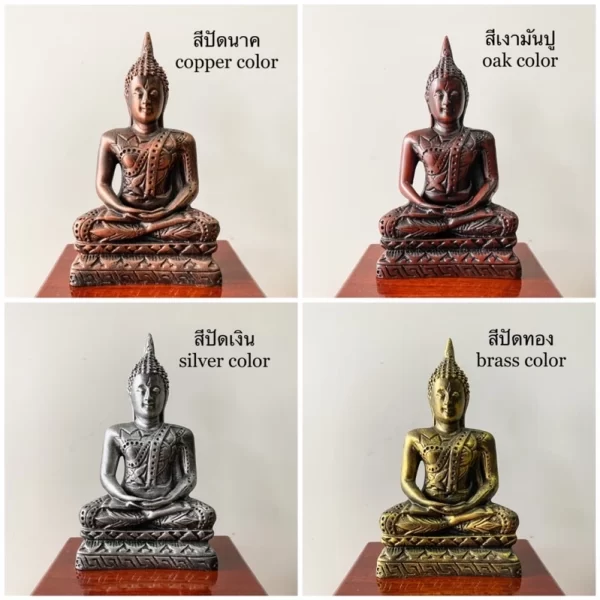 Tượng Phật Thiền Định – Phong Thái Tọa Thiền Trí Tuệ – Mặt Đế 3.5 Inch – Nghệ Thuật Tây Tạng – 5 Màu Lựa Chọn - Ảnh 8