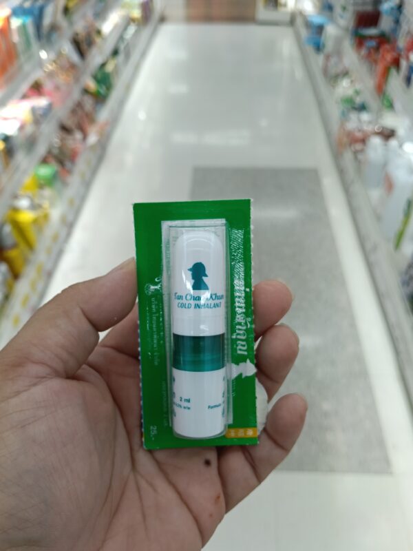 Ống Hít Mũi Tan Chao Khun Cold Inhalant – Thiết Kế Hai Đầu, Hương Bạc Hà Mát Lạnh