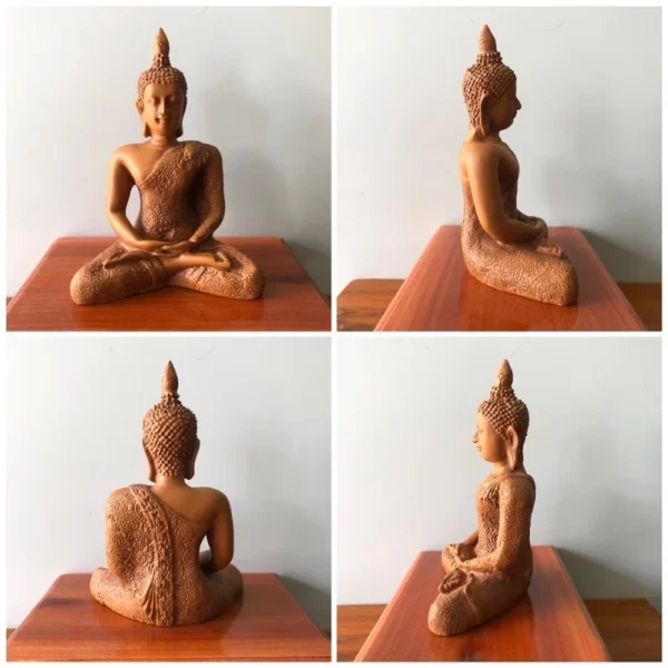 Tượng Phật Thích Ca – Phong Thái Thiền Định – Phật Bản Mệnh Thứ Năm – Màu Cổ – Mặt Đế 4 Inch - Ảnh 3
