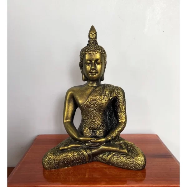 Tượng Phật Thích Ca – Phong Thái Thiền Định – Phật Bản Mệnh Thứ Năm – Màu Cổ – Mặt Đế 4 Inch - Ảnh 8