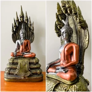 Tượng Phật Sukhothai – Phật Naga Prak Tam Khí – Phật Ngày Thứ Bảy (5 inch)