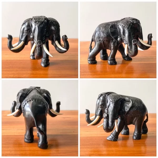Tượng voi ba đầu Voi Erawan - Chiều cao 8cm - Ảnh 2