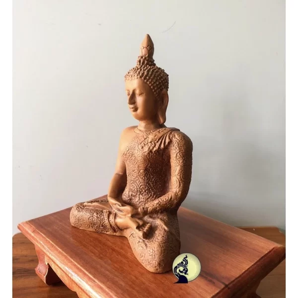 Tượng Phật Thích Ca – Phong Thái Thiền Định – Phật Bản Mệnh Thứ Năm – Màu Cổ – Mặt Đế 4 Inch - Ảnh 2