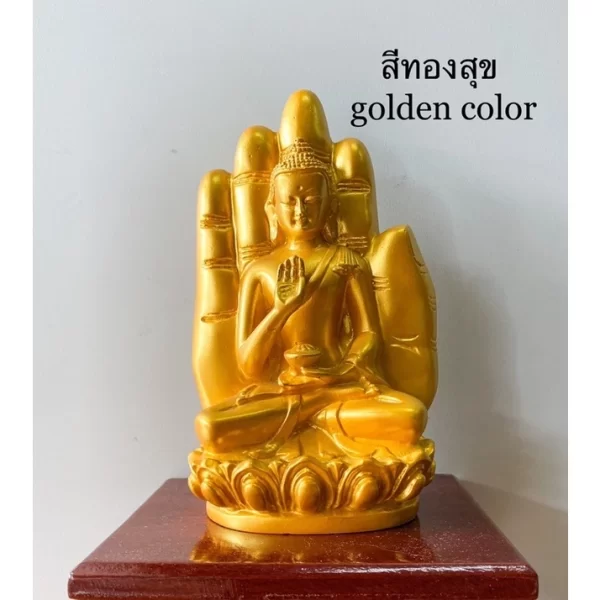 Tượng Phật Ban Phước – Tư thế Ôm Bình Bát – Đặt trong Lòng Tay – Kích thước 15 cm – Resin pha đá cao cấp - Ảnh 8
