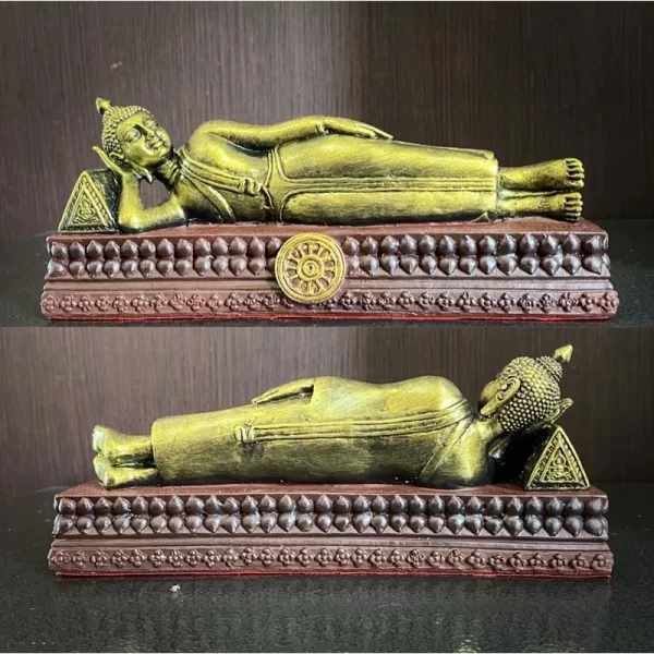 Tượng phật Buddha Chiang Saen Các ngày trong tuần - 3 inch - Màu vàng cổ - Ảnh 5