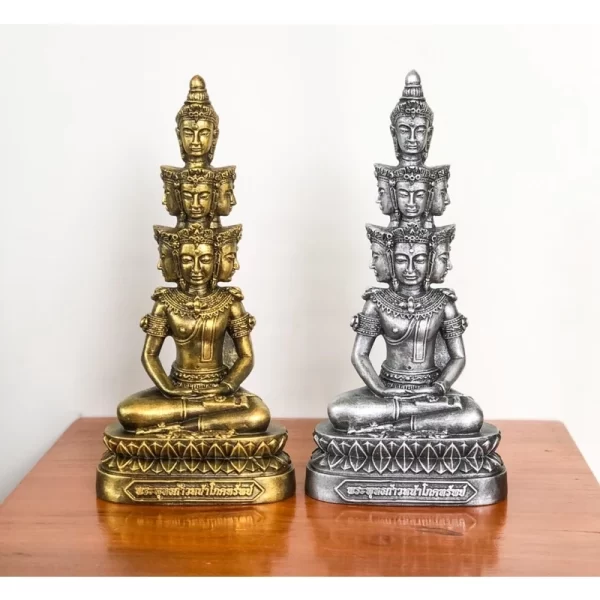 Tượng Phật Giao Tiến Phúc Tài – Mẫu Maha Setthi Navakot – Phiên Bản 3 Inch – Màu Cổ