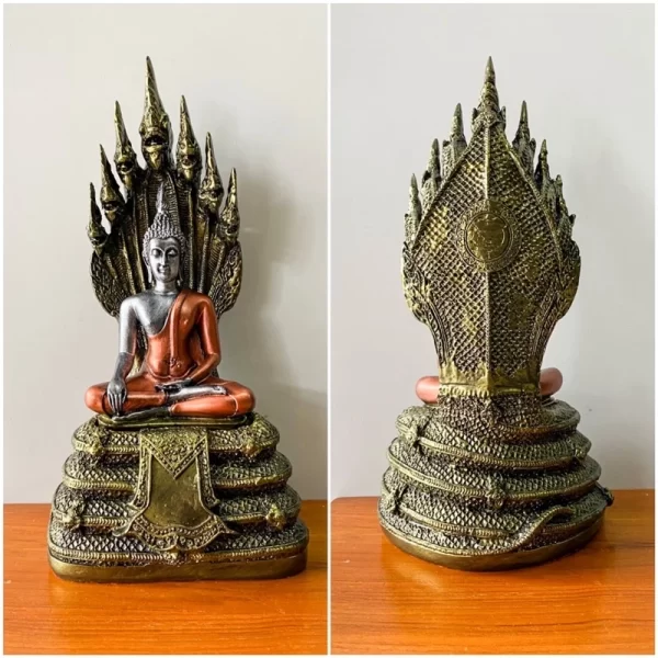 Tượng Phật Sukhothai – Phật Naga Prak Tam Khí – Phật Ngày Thứ Bảy (5 inch) - Ảnh 3
