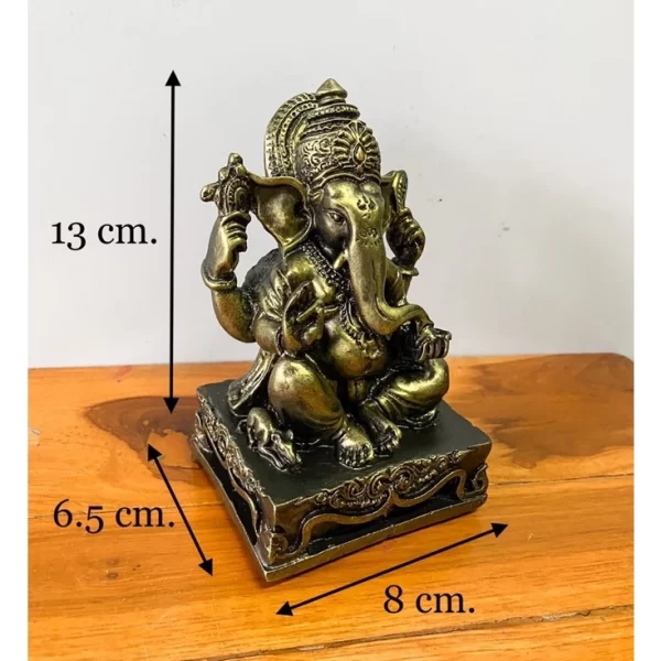 Tượng thần Ganesha Rinamochan – Phong cách Ấn Độ – Dáng giải nghiệp và xóa nợ – Bộ màu 3 vua - Ảnh 8