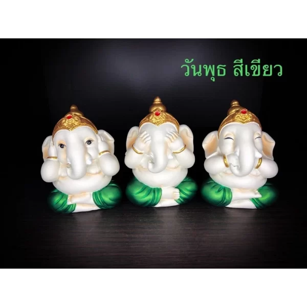 Tượng Phật Ganesha – Phong Thái Trí Tuệ – Bịt Tai, Mắt, Miệng – 7 Màu Ngày Sinh - Ảnh 7